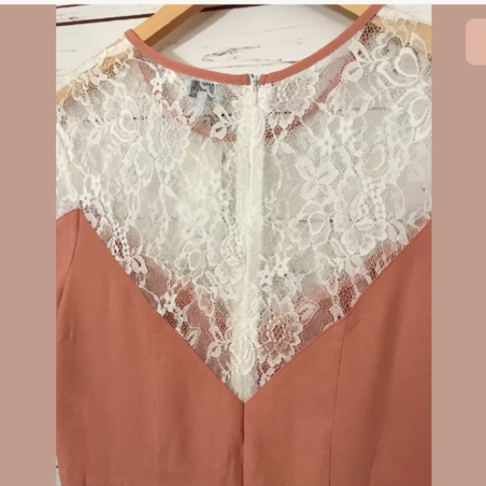 Tobi Mrs. Bond Blush Pink Lace Jumpsuit - Picture 7 of 8